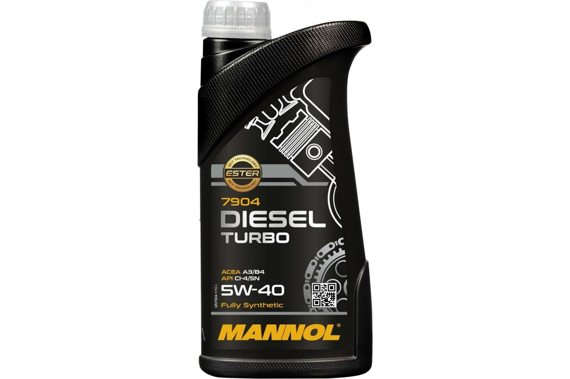 Синтетическое моторное масло MANNOL DIESEL TURBO 5W40, 1 л 1010