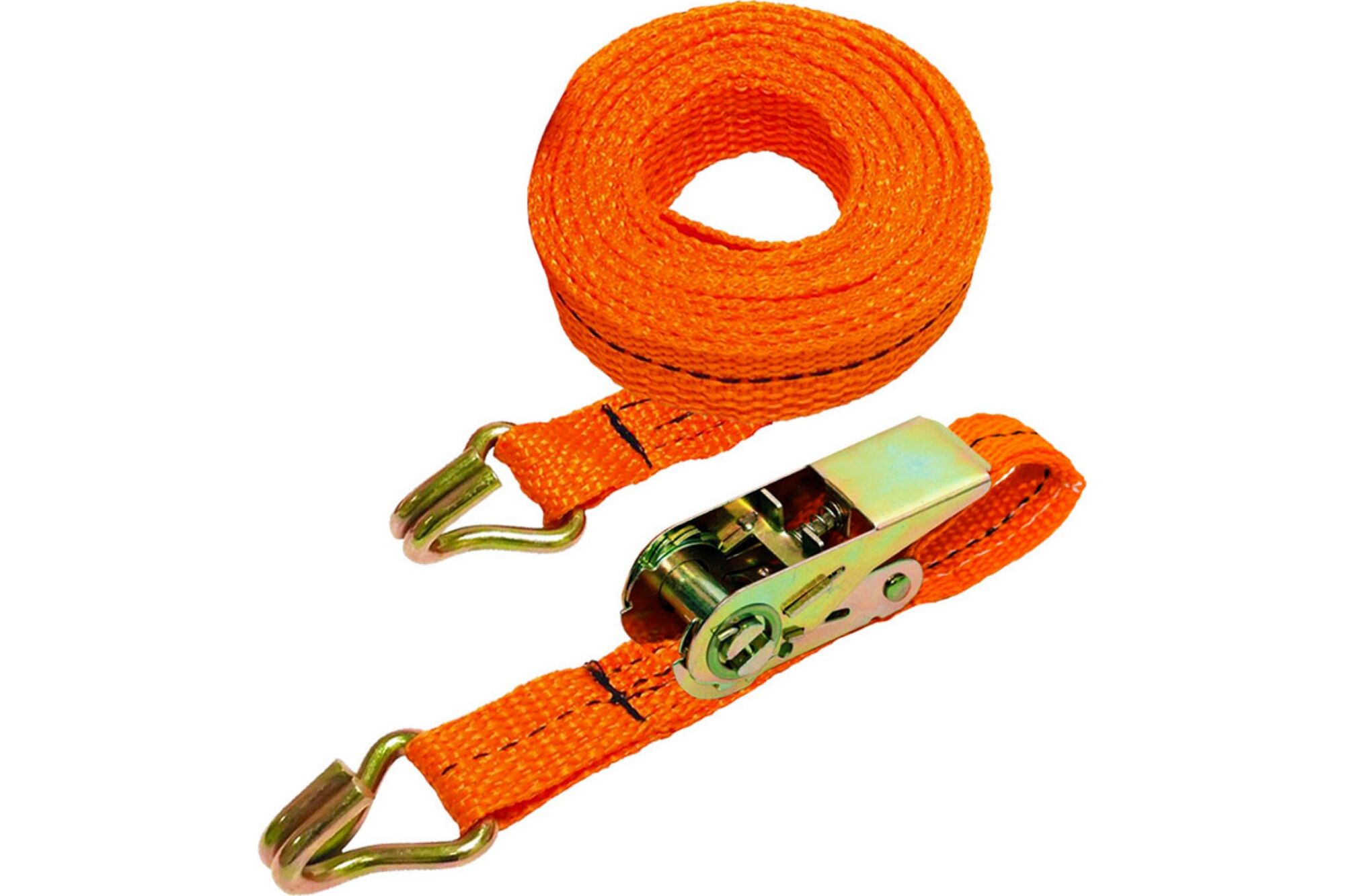 Стяжной ремень с крюками (25 мм, 1,2 т, 6 м оранжевый) СТРОП-ПРО SP02983