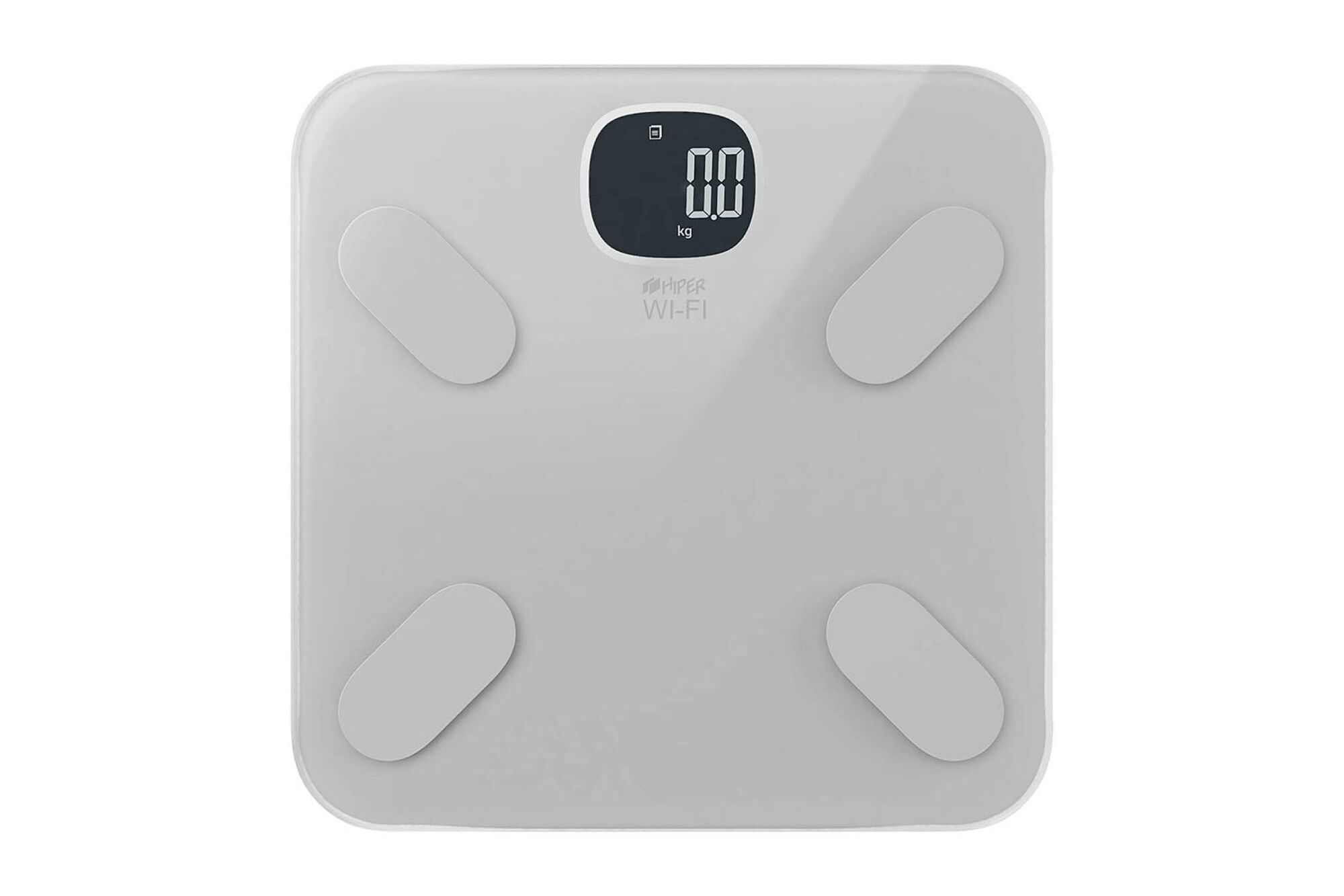 Умные Wi-Fi весы HIPER Scale с анализом тела, до 180 кг, стекло, белые HIS-BC001
