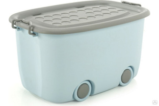 Ящик для хранения игрушек и тележка для игр ZDK 2 в 1 Mobi XL голубой 58x38x30 boxbig0001/bluegrey #1