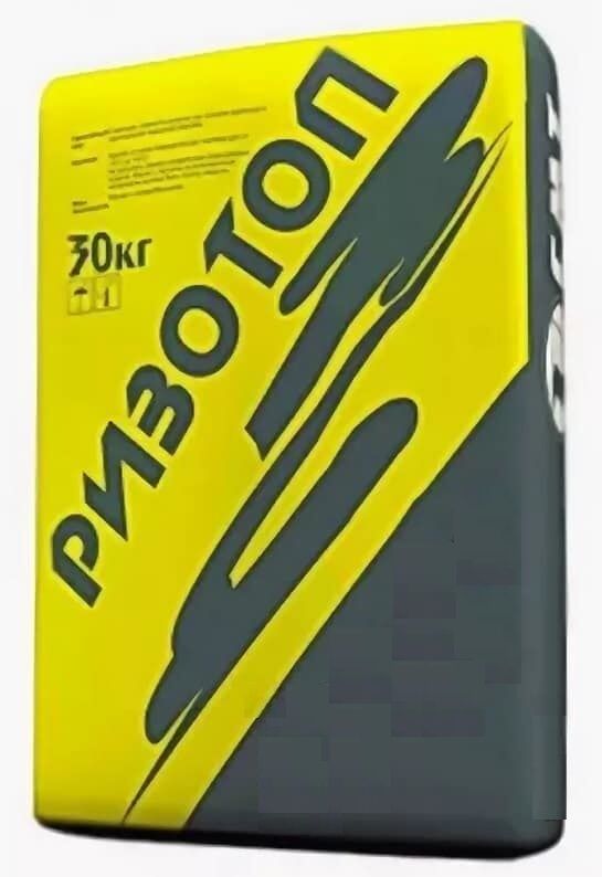 Сухая упрочняющая смесь Ризотоп - 20 Корунд Премиум, цвет желтый, 30кг.