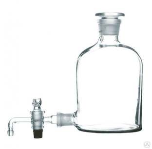 Склянка аспиратор с краном (бутыль Вульфа) 5000 мл 