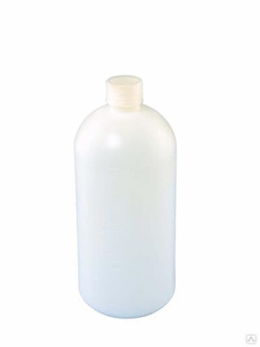 Бутылка из полиэтилена (ПЭ) 1000 мл, с винтовой крышкой и прокладкой, 1 уп - 5 шт 