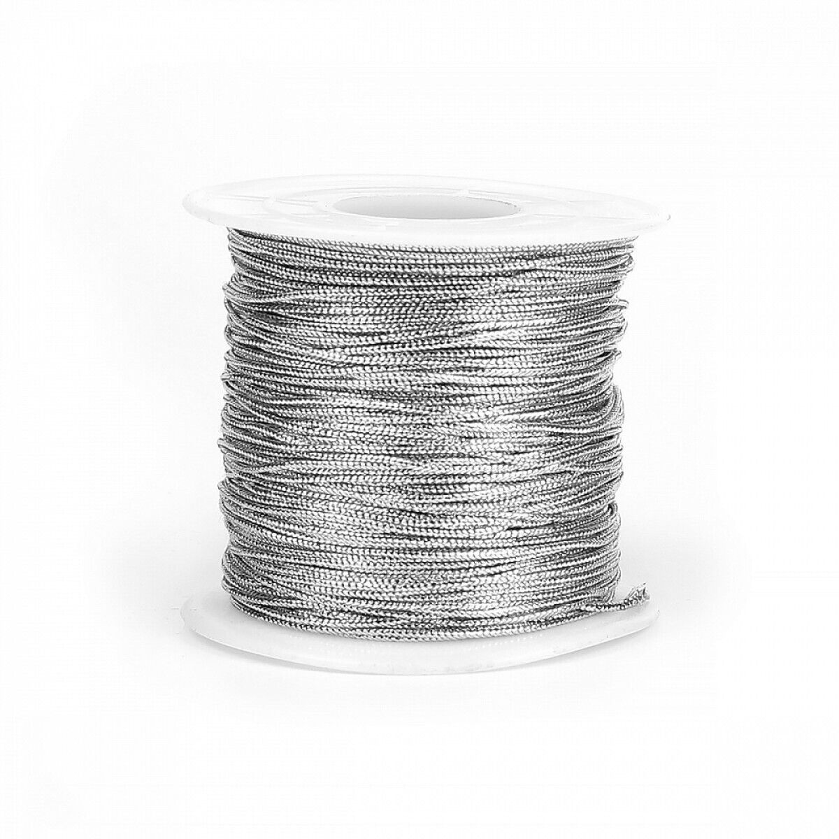Шнур металлизированный 2 мм серебро 200 м