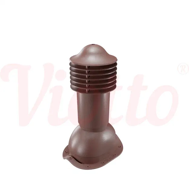 Выход вентиляции утепленный в сборе Viotto 110 мм Шоколад металлочерепица Монтеррей