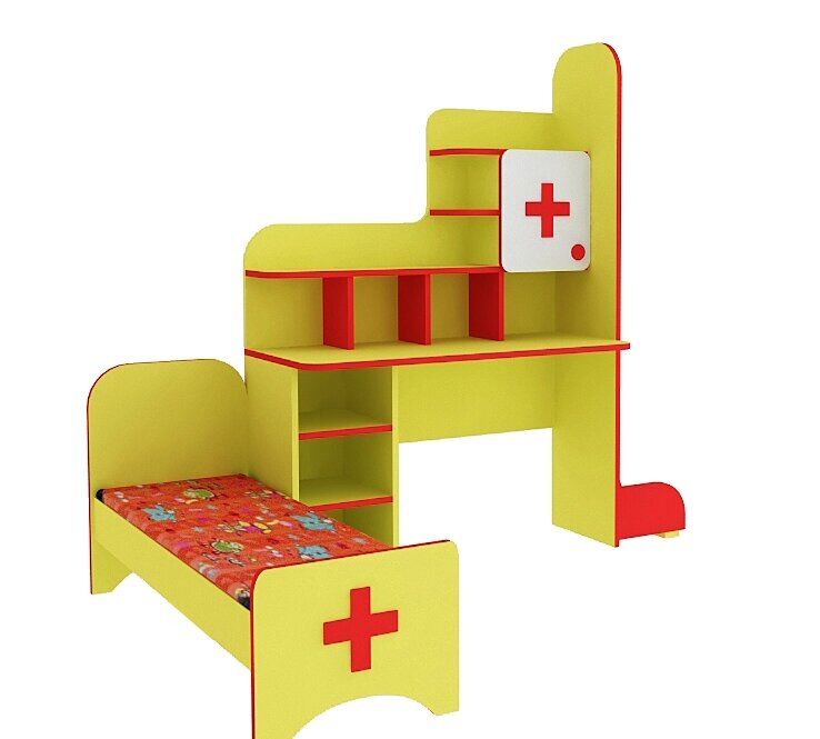 Мебель для детского сада спб. Игровая мебель "поликлиника-1"/ 800*1500*1400мм. Мебель для детского сада. Детская игровая мебель для детского сада. Игровая мебель больница для детского сада.