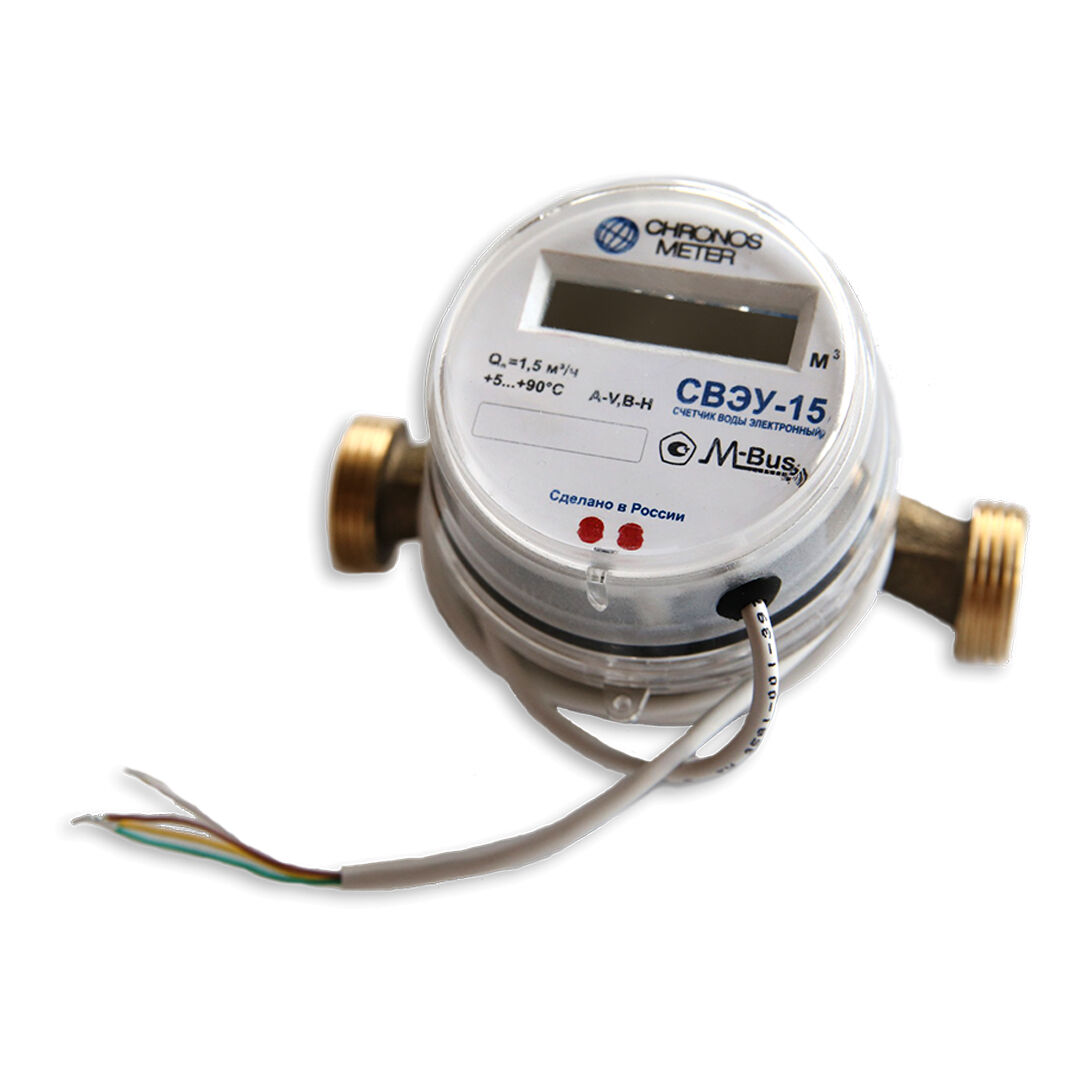Счетчик воды универсальный электронный Chronos Meter СВЭУ ДУ20, класс С, M-BUS (130ММ)
