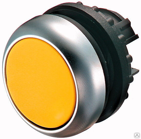 Головка кнопки управления с подсветкой, без фиксации, желтая, Eaton 216929_M22-DL-Y