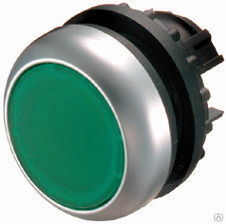 Головка кнопки управления с подсветкой, с изменяющейся фиксацией, зеленая, Eaton 216948_M22-DRL-G