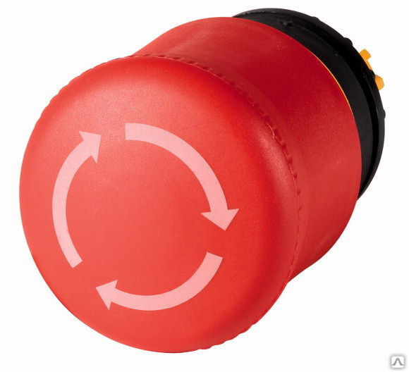Кнопка аварийной остановки без подсветки, с возвратом и поворотом Eaton 263467_M22-PVT