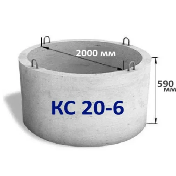 Кольцо колодца КС20.6 ГОСТ 8020-90