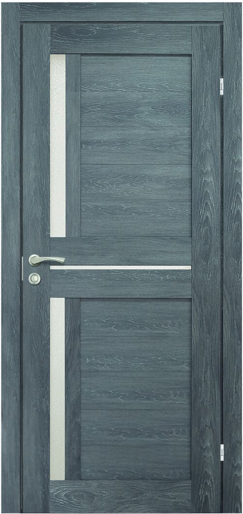 ОЛОВИ дверь межкомнатная М10 Орегон со стеклом экошпон Дуб графит / OLOVI д