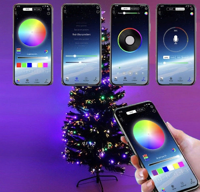 Гирлянда "Нить" USB 300 LED 30 м Bluetooth, управление с телефона разноцветная