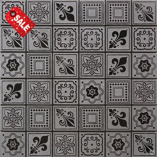 Мозаика Skalini Dynasty DNY-2 Мрамор серый, черный, поверхность микс #1