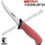 Нож обвалочный изогнутый для мяса 13 см JERO 2045TR (красная прорезиненная ручка). #3