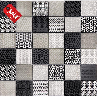 Мозаика Skalini Vegas VGS-5 Мрамор белый, черный, поверхность микс #1