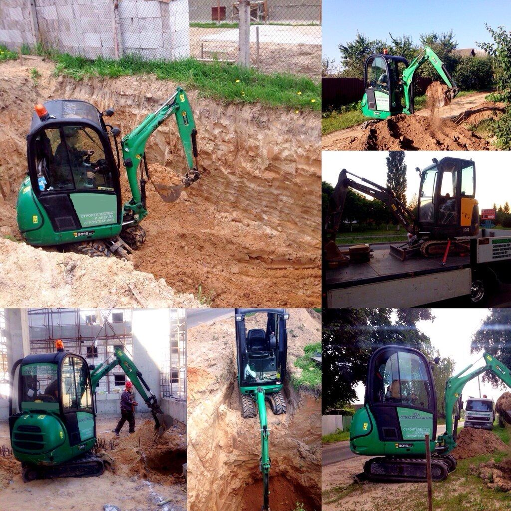 Земляные работы мини экскаватором: заказать в Минске и Минской области ...
