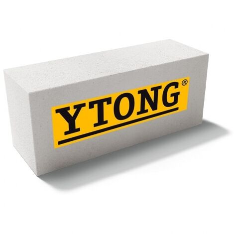 Блок строительный Газобетон Ytong cтеновой прямой, D400, 625x250x200 мм, В 2.5