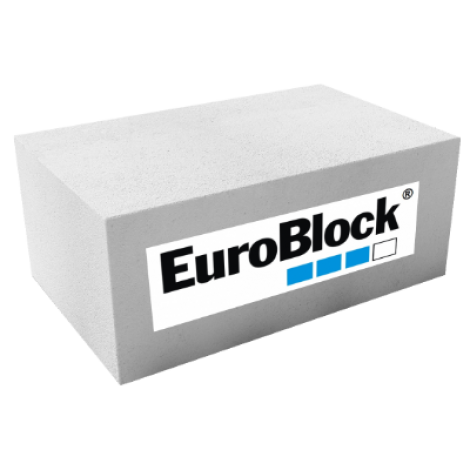 Блок строительный Газобетон EuroBlock cтеновой прямой, D500, 600x400x300 мм