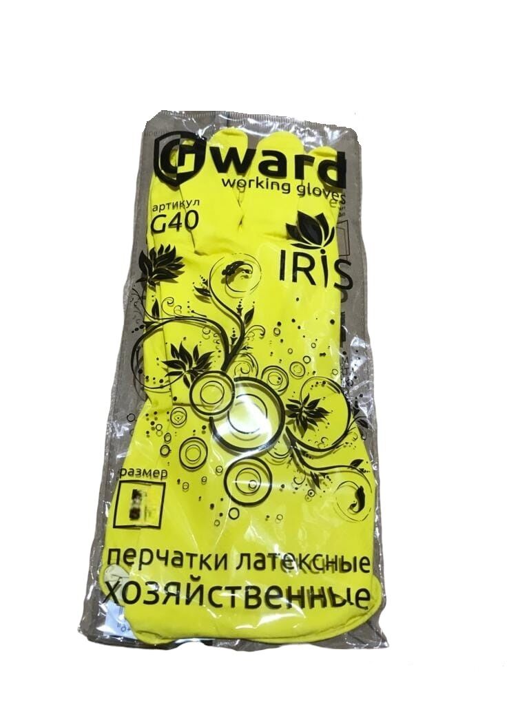 Перчатки латексные с хлопковым напылением раз. 7 (S) Gward Iris