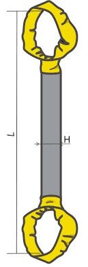 Строп круглопрядный петлевой СТКп диаметр 250 мм грузоподъемность 45 т длина 4 м в чехле