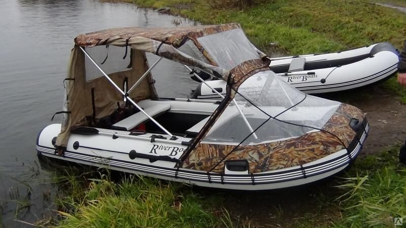 Тент Комбинированный для лодок ПВХ 380-400 (Ходовой + Носовой), цена в ...