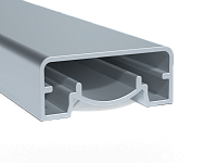 Алюминиевый поручень для лестниц 50*1,8 мм, усиленный ребрами жесткости.