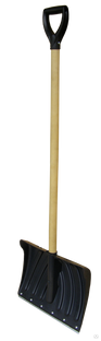 Лопата снегоуборочная "КРЕПЫШ" 440х315, деревянный черенок 32 мм, с V ручкой В СБОРЕ #1