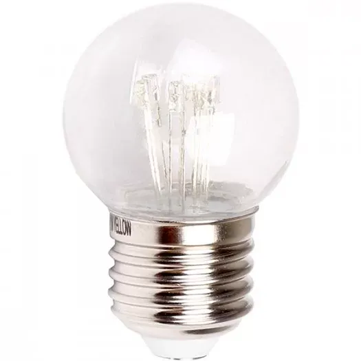 Лампа светодиодная для Белт-лайт 2Вт, 220В Е27 45мм прозрачная, тёплая белая