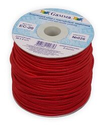 2мм шнур эластичный, красный (50м)