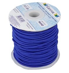 2мм шнур эластичный, синий (50м)