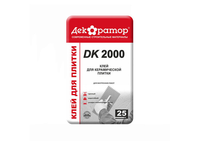 Клей для плитки и керамогранита усиленный DK 3000 2