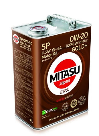 Cинтетическое Масло моторное Mitasu Gold Plus SP 0W20 4л