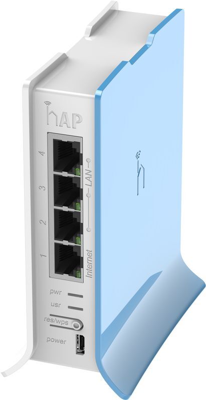Wi-Fi роутер MikroTik hAP lite (RB941-2nD-TC), 802.11n, 2.4 ГГц, LAN 4x100 Мбит/с, внутренних антенн: 2 x1.5dBi