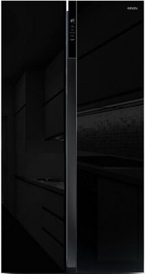 Холодильник Side by Side Ginzzu NFI-5212 черное стекло