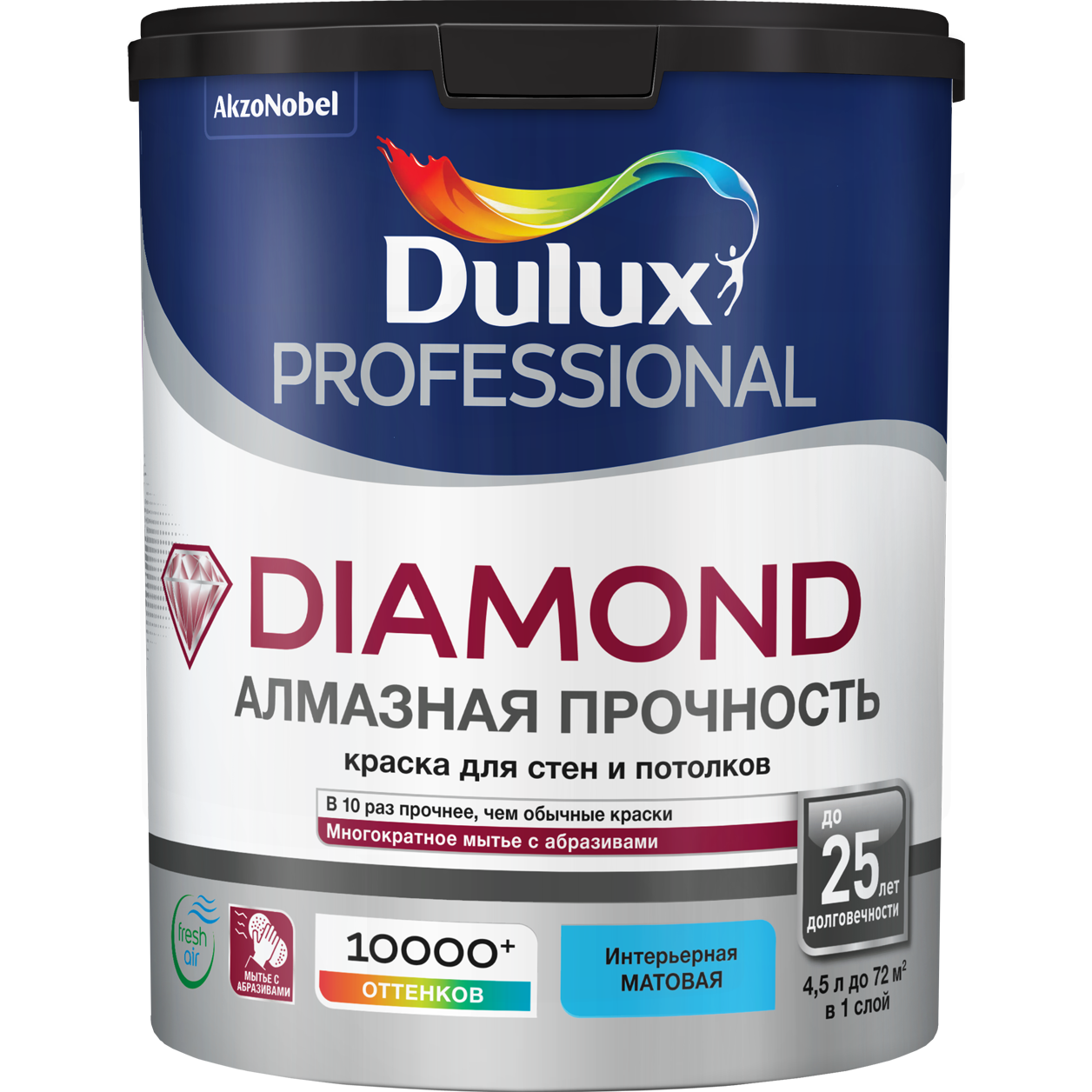 Краска Dulux Trade DIAMOND MATT bs BC 4.5 л. матовая 5183586