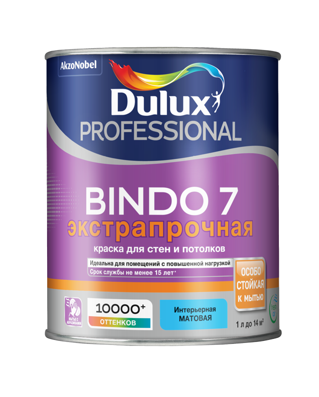 Dulux BINDO 7 PROF BC 0,9 л. краска матовая 5309524