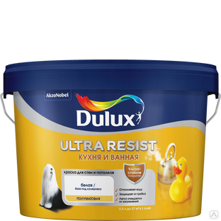 Краска Dulux ULTRA RESIST Кухня и Ванная п/матовая BС 2,25 л. 5239234 