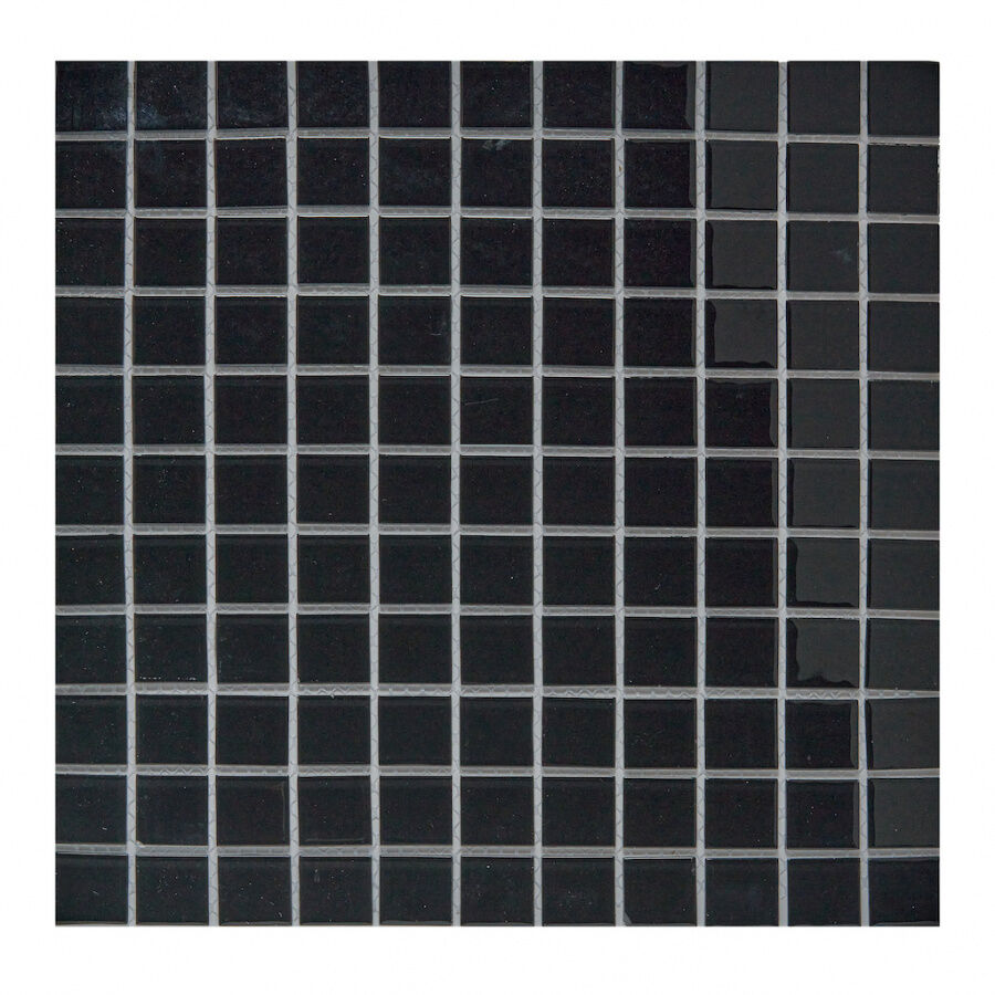 Мозаика стеклянная PIX014 Pixmosaic черная PIX 014