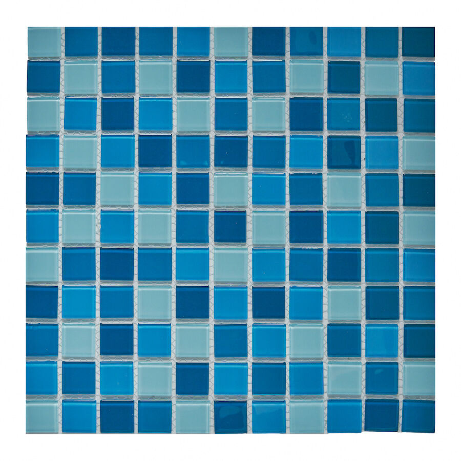 Мозаика стеклянная PIX005 Pixmosaic синяя PIX 005