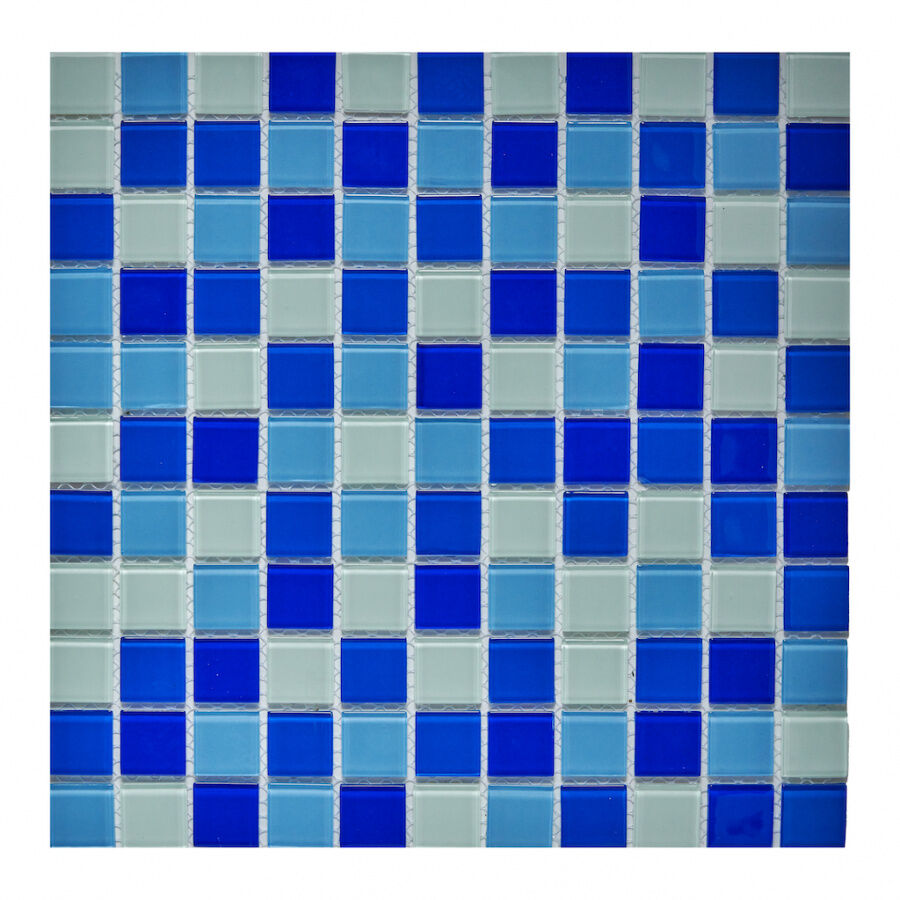 Мозаика стеклянная PIX002 Pixmosaic синяя PIX 002