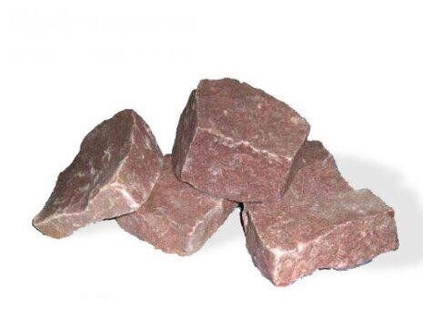 Камень для бани Кварцит малиновый, обвалованный, 20 кг, коробка Аксессуары для саун и бань