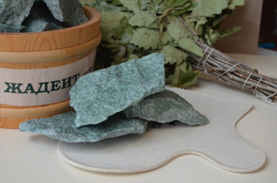 Камень для бани Жадеит колотый средний 10 кг Хакасия Аксессуары для саун и бань 2