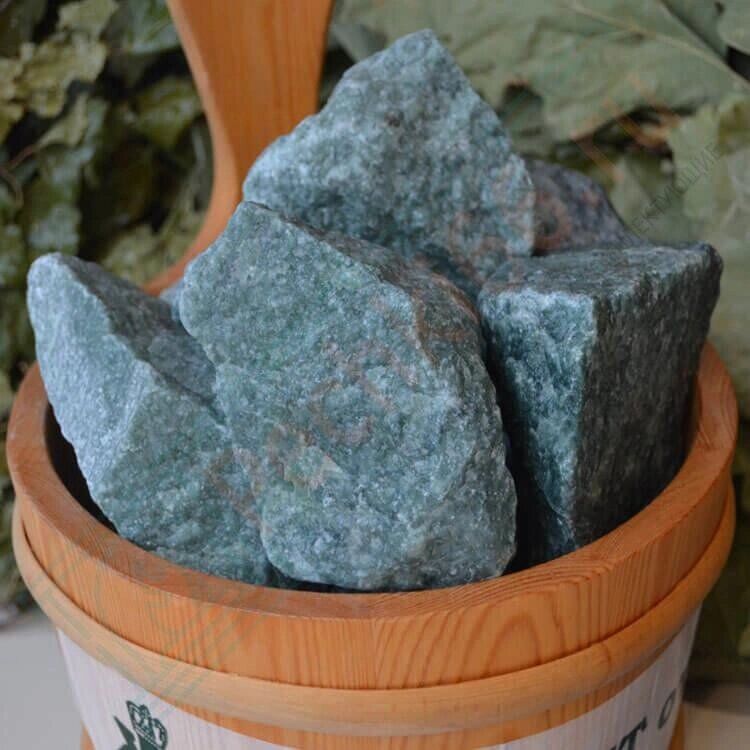 Камень для бани Жадеит шлифованный 10 кг крупный Аксессуары для саун и бань