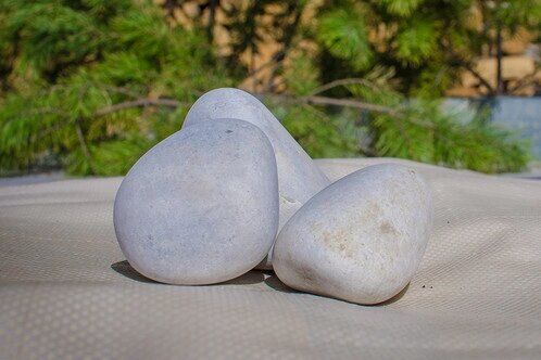Камень для бани Кварц белый шлифованный, 10 кг, ведро Аксессуары для саун и бань