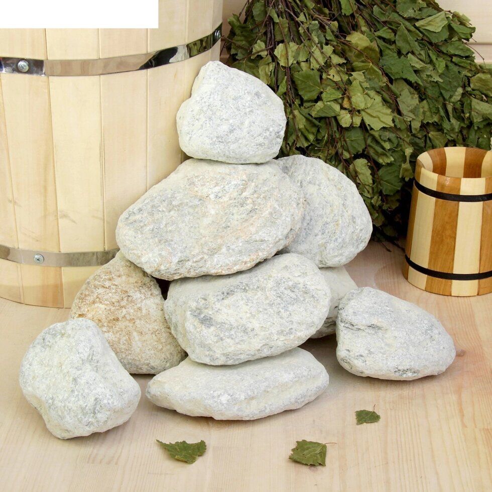 Камень для бани Талькохлорит шлифованный, 20 кг Аксессуары для саун и бань