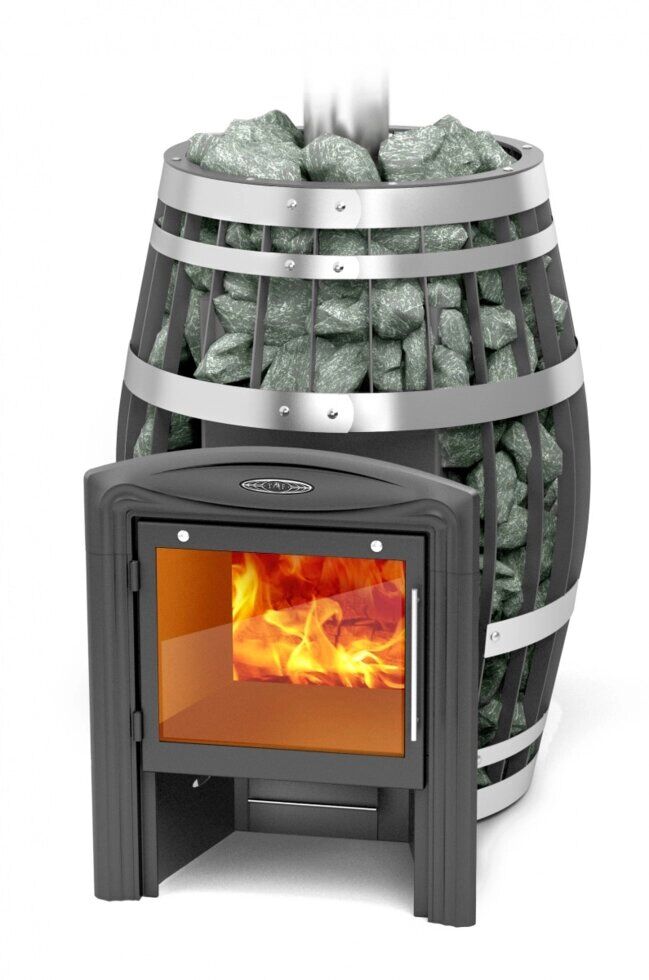 Печь для бани ТМФ Саяны XXL 2015 Carbon Витра закрытая каменка теплообменник Печи для саун и бань Термофор #1