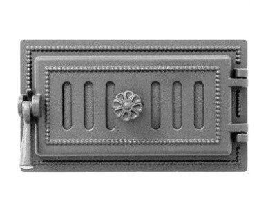 Дверца Везувий чугунная поддувальная, (236), 185*320 мм, антрацит Комплектующие для печей и каминов