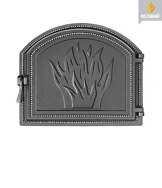 Дверца каминная чугунная Везувий (218), антрацит (Везувий) Комплектующие для печей и каминов