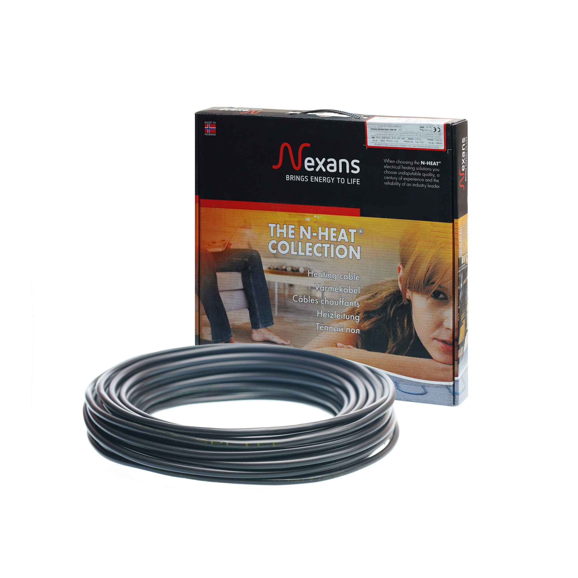 Комплект одножильного нагревательного кабеля с алюминиевым экраном (41,0 п.м.) TXLP/1 700/17 Nexans